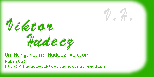 viktor hudecz business card